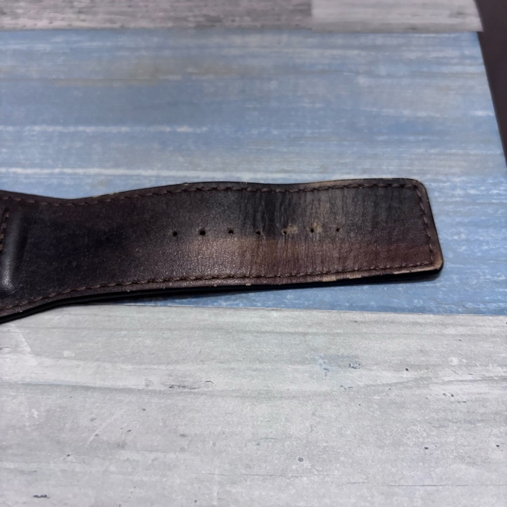 Guess Brown Rectangular Leather Watch - image 5